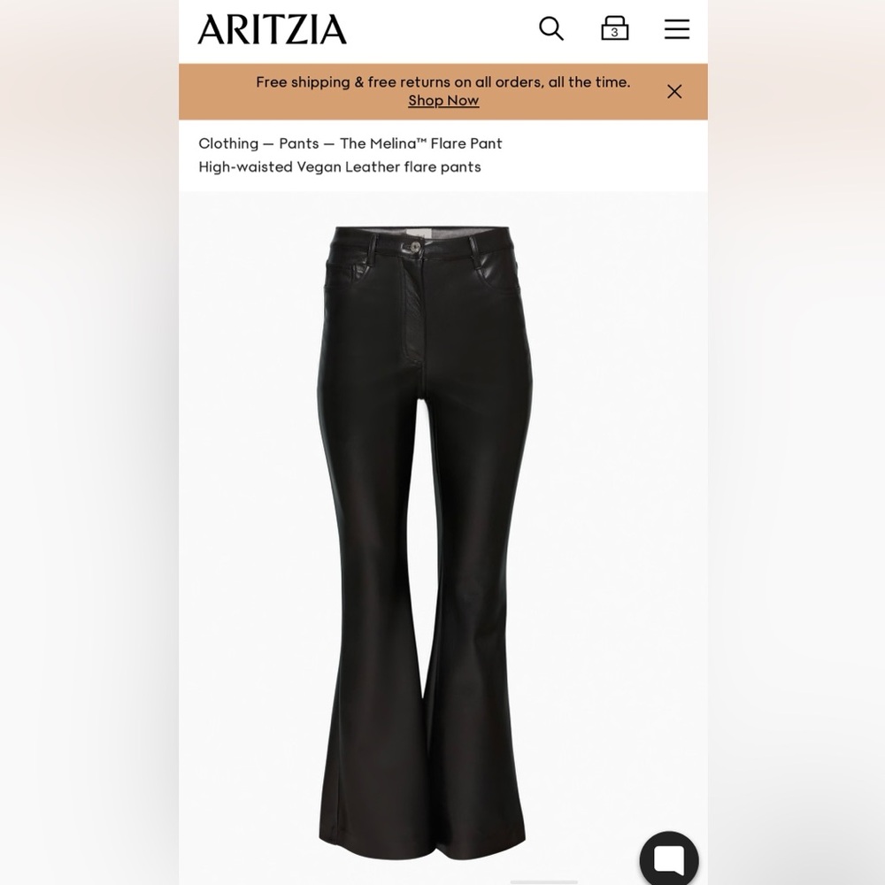 ARITIZIA Melina Flare Pant. Size 4. NWT never worn. Sold out online.